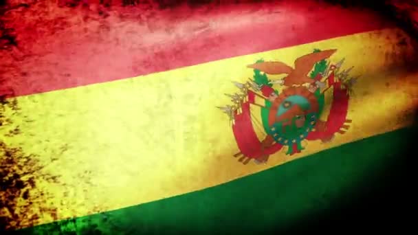 Bolivianische Flagge geschwenkt — Stockvideo
