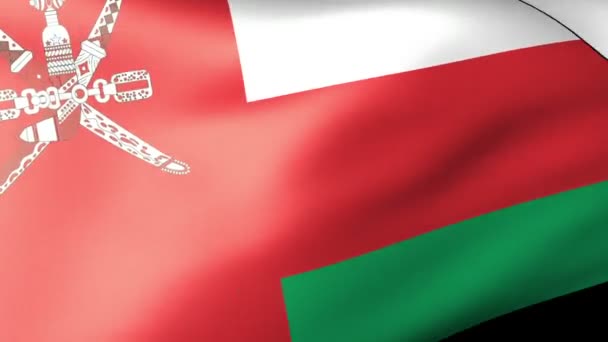 Oman vlag zwaaien — Stockvideo