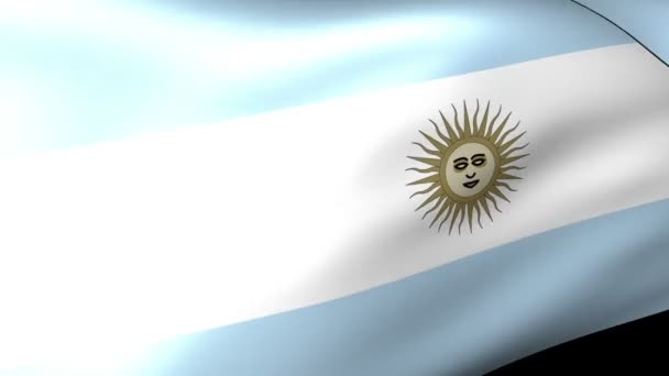 Argentina flag waving — Stock Video