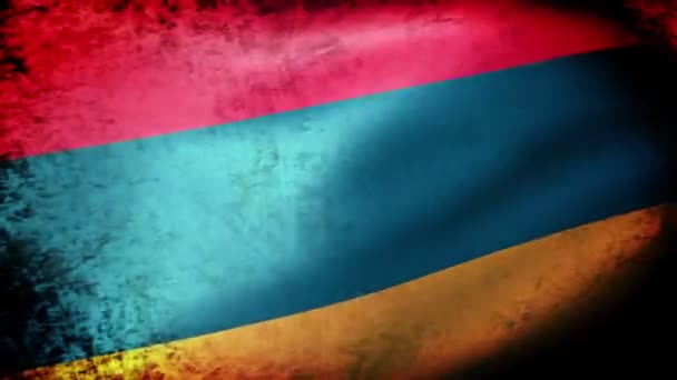 Armenien-Fahne geschwenkt — Stockvideo