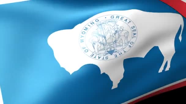 Флаг штата Вайоминг — стоковое видео