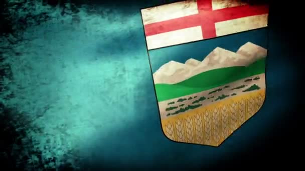 Alberta vlag zwaaien — Stockvideo