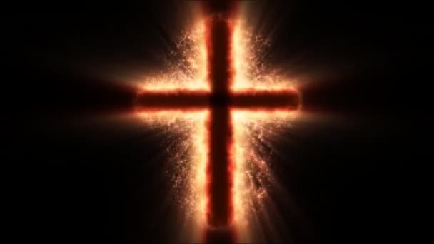 croix sur le feu et scintille 