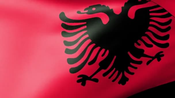 Albania  flag waving — Stock Video