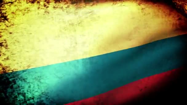 Colombia flag waving — Stock Video