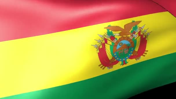 Bandera de Bolivia ondeando — Vídeo de stock