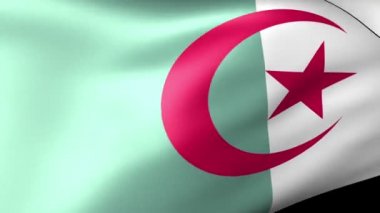 Cezayir bayrağı dalgalanıyor