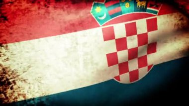 Hırvat bayrak sallayarak