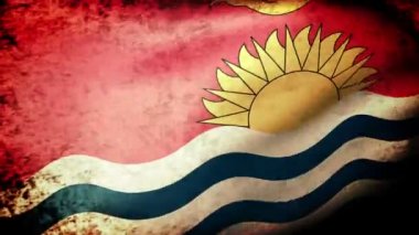 Kiribati vlag zwaaien