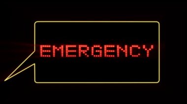 Acil durum metni konuşma balonu