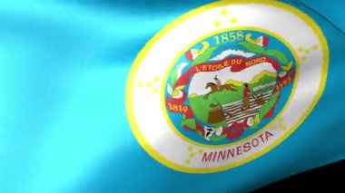 Minnesota Devlet bayrak sallayarak