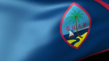 Guam devlet bayrak sallayarak