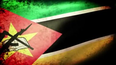 Mozambik bayrak sallayarak