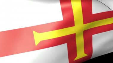Guernsey bayrağı dalgalanıyor