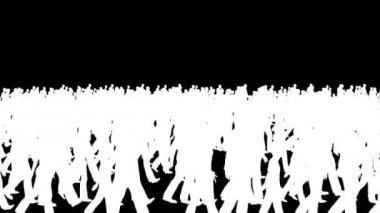 Kalabalık yürüme geçiş siluetleri