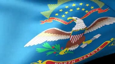 North Dakota State bayrak sallayarak