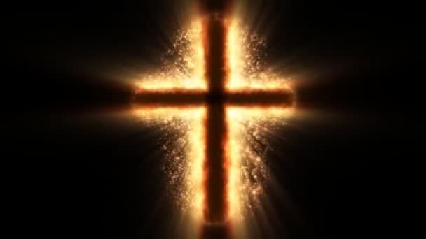 croix sur le feu et scintille 
