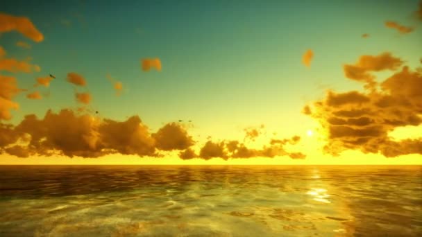 Tropikal Okyanusu üzerinden bulutlar — Stok video