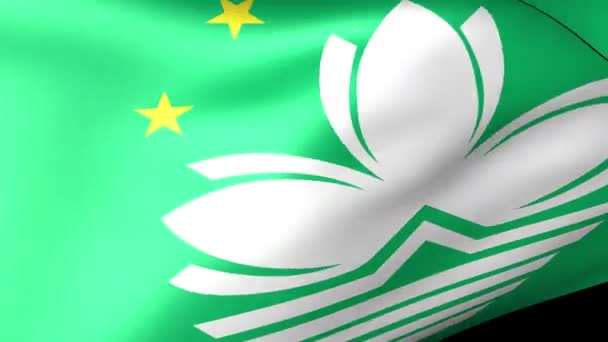 Bandeira de Macau acenando — Vídeo de Stock