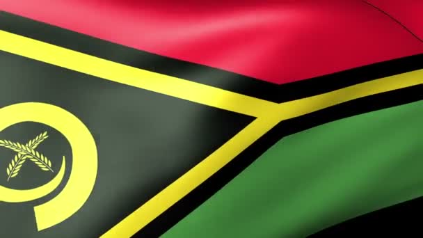 Vanuatus flagga vajande — Stockvideo