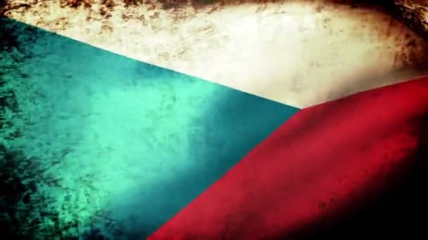 Tsjechische vlag zwaaien — Stockvideo