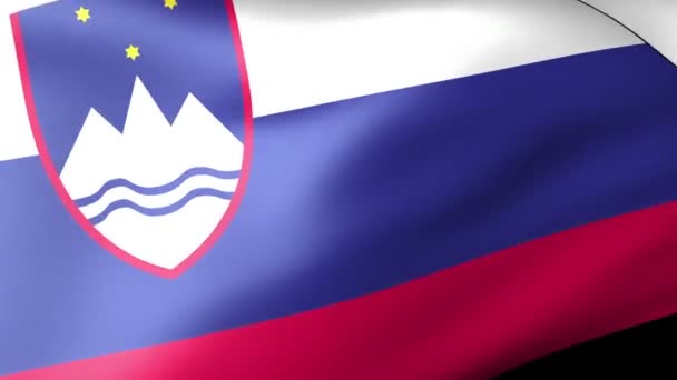 Slovenia Sventola bandiera — Video Stock