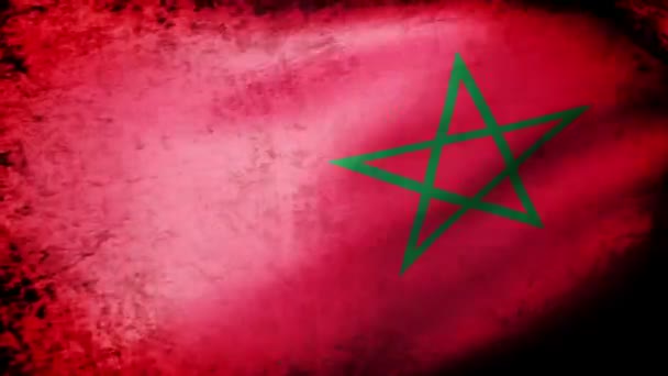 Maroc Drapeau agitant — Video