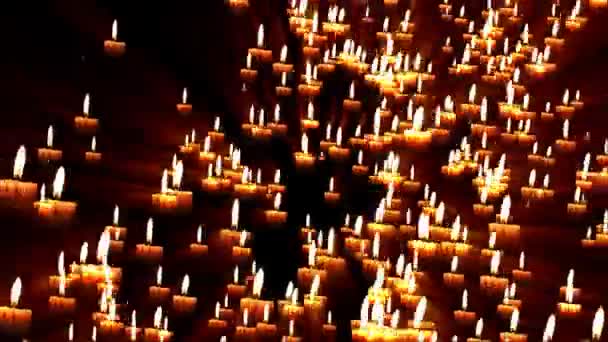 Candele che formano la parola di fede — Video Stock