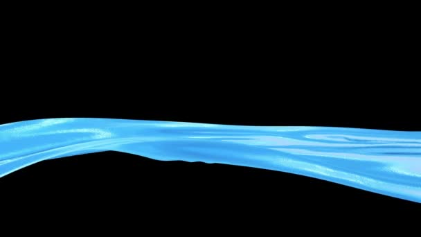 Mavi kadife kumaş sallayarak — Stok video