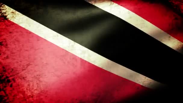 Trinidad Tobago Flagge schwenken — Stockvideo