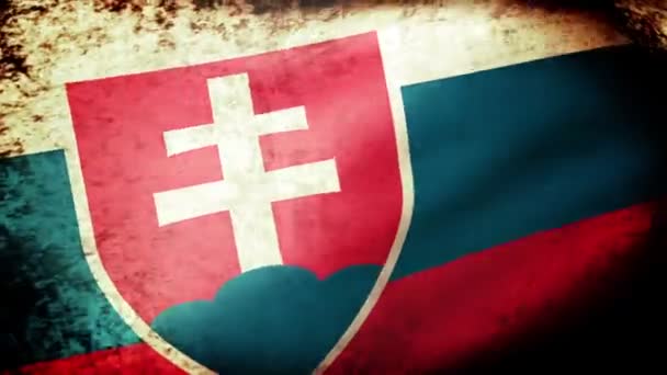 Slovaquie Drapeau agitant — Video