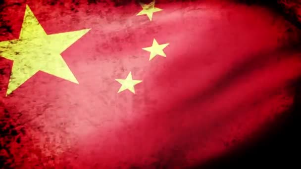 Chinese vlag wapperend — Stockvideo