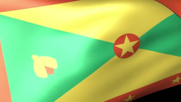 Grenada-Flagge weht — Stockvideo