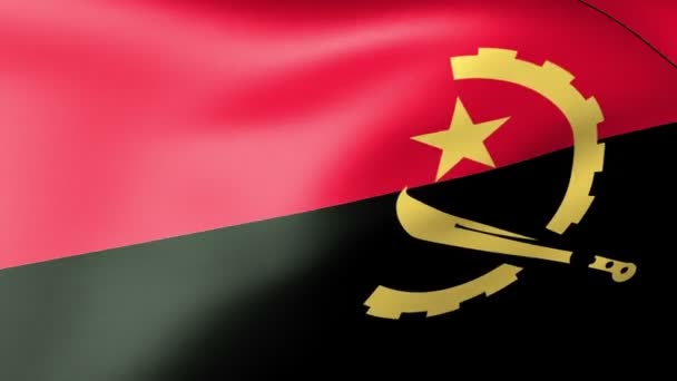 Mávání vlajkami Angola — Stock video