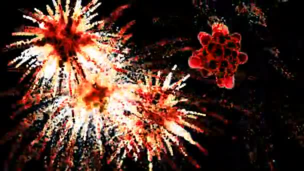 Explosion Wunderkerzen Hintergrund — Stockvideo