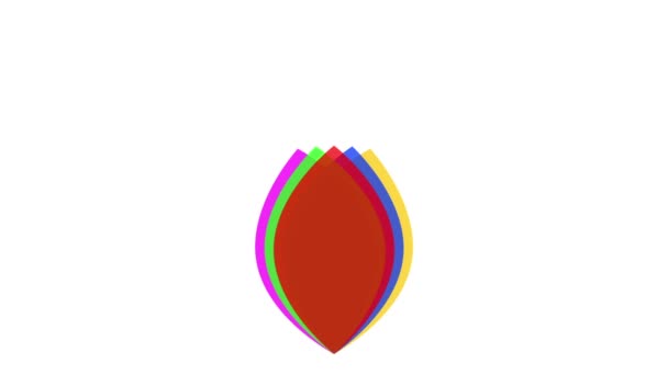 Перемещение логотипа RGB — стоковое видео