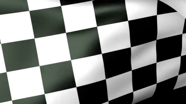 Drapeau à carreaux agitant 