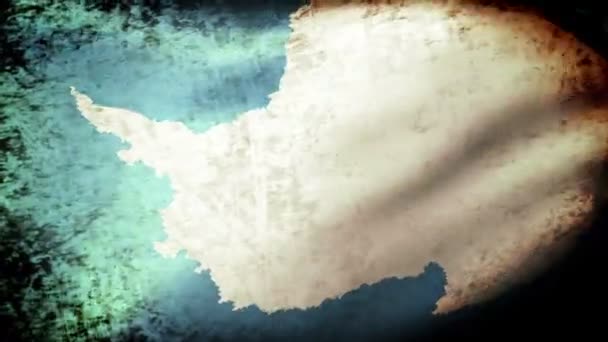 南极的国旗飘扬 — 图库视频影像