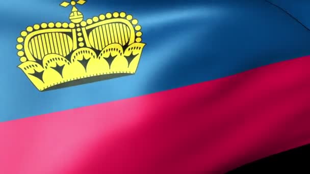 Liechtenstein Bandeira acenando — Vídeo de Stock