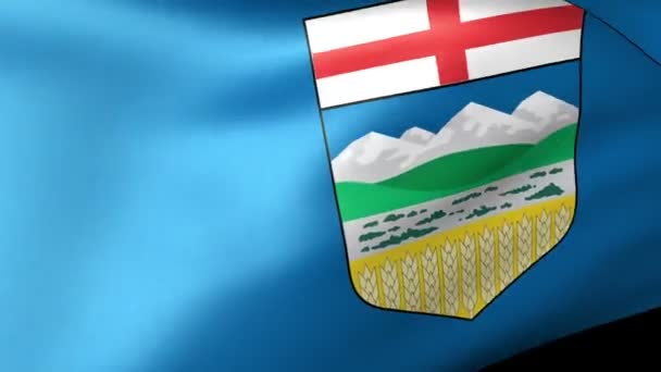 Alberta vlag zwaaien — Stockvideo