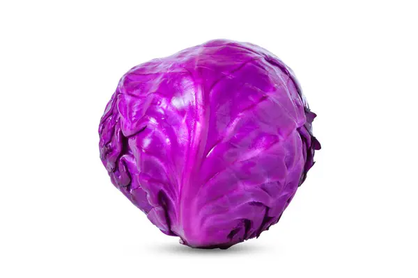 Red Cabbage Isolated Background Clipping Path — Stock Photo, Image