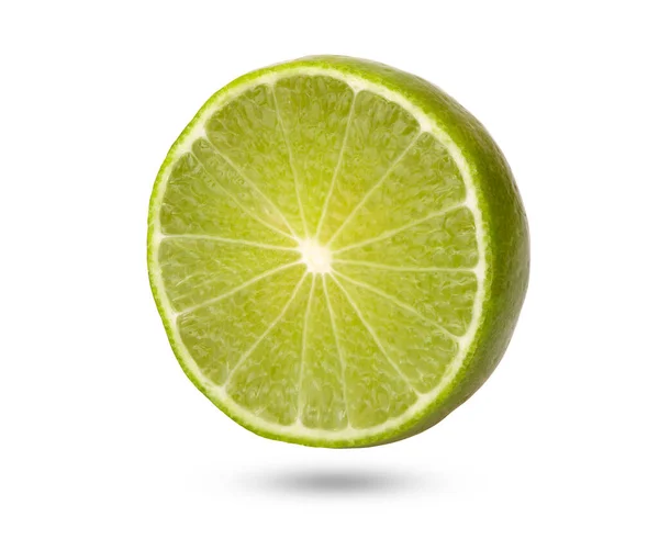 Lime Green Isolated White Background — Stock Photo, Image