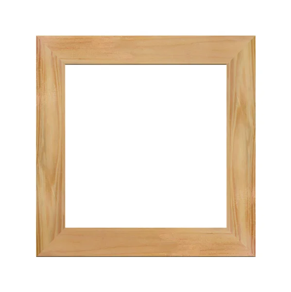 Wood Frame Isolated Whited Background Clipping Path — Stock Photo, Image