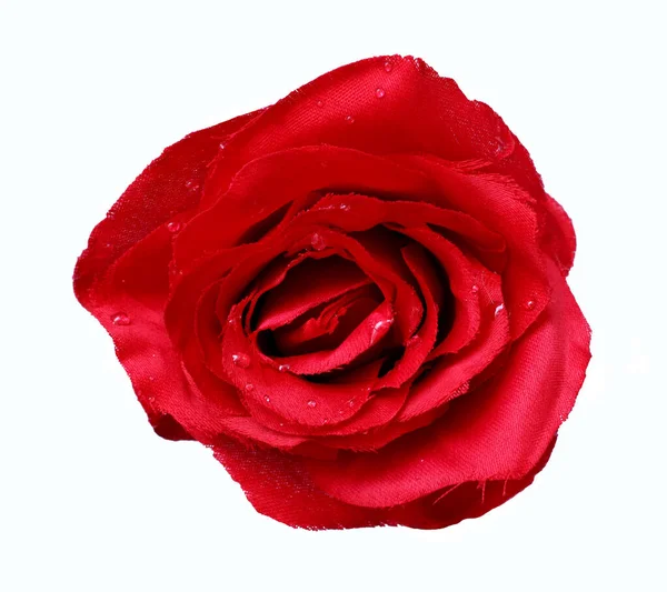 Flores Falsas Rosas Rojas Aisladas Sobre Fondo Blanco Imágenes — Foto de Stock