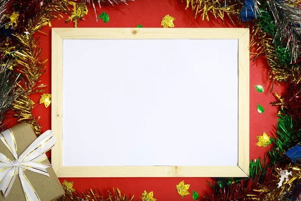 Christmas Photo Frames Gift Boxes Your Text Designs — Stock Photo, Image