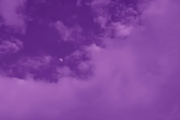 Wolken Paarse Lucht Abstracte Achtergrond — Stockfoto