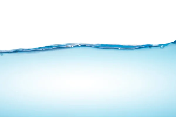 Bewegend Blauw Wateroppervlak Bellen Een Witte Achtergrond — Stockfoto