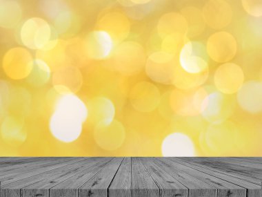 Altın bokeh ahşap döşeme tasarım ve fikirler için