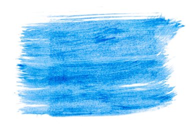 Beyaz arkaplanda mavi suluboya