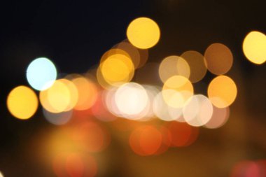 Gece araba ışıklarından Bokeh - görüntüler